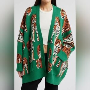 DRESSED IN LALA 'Tiger Tales’ Super Oversized Cardigan Size S/M NWT